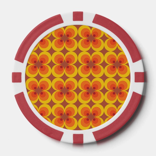 Trippy Flowers  Poker Chips (Front)