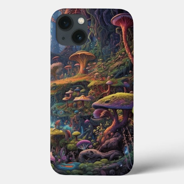 Trippy forest with strange creature Case-Mate iPhone case (Back)