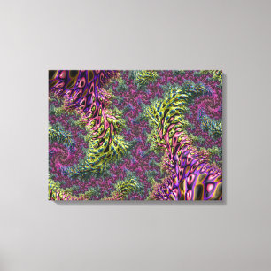 Trippy Funky Groovy Digital Abstract Fractal Art Canvas Print
