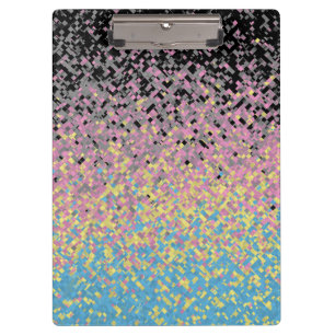 Trippy Funky Pixelated Polygender Pride Flag Clipboard