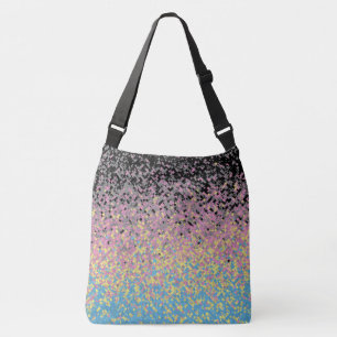 Trippy Funky Pixelated Polygender Pride Flag Crossbody Bag