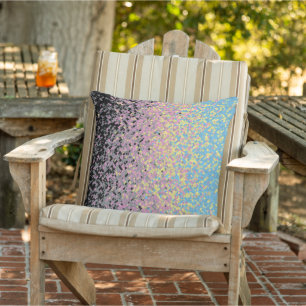 Trippy Funky Pixelated Polygender Pride Flag Cushion