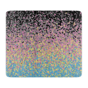 Trippy Funky Pixelated Polygender Pride Flag Cutting Board