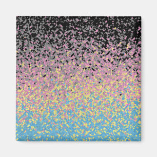 Trippy Funky Pixelated Polygender Pride Flag Magnet