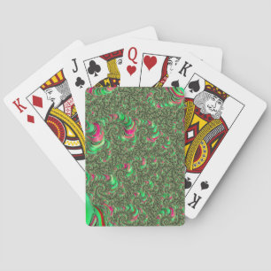 Trippy Funky Psychedelic Groovy Spiral Fractal Art Playing Cards