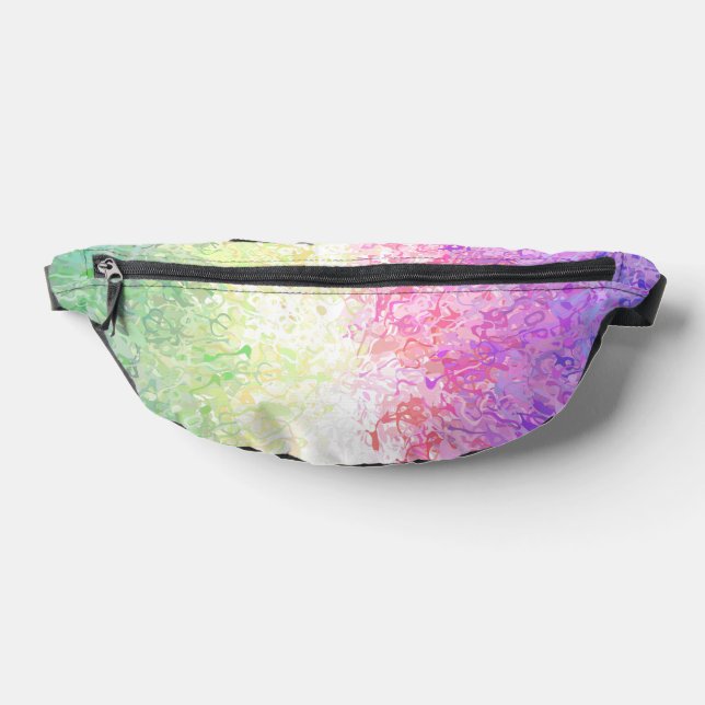 Trippy Groovy Boho Abstract Genderdoe Pride Flag Bum Bags (Lay Down)