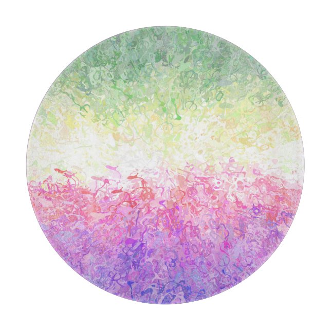 Trippy Groovy Boho Abstract Genderdoe Pride Flag Cutting Board (Front)