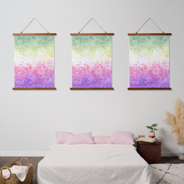 Trippy Groovy Boho Abstract Genderdoe Pride Flag Hanging Tapestry (Bedroom)