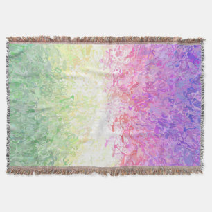 Trippy Groovy Boho Abstract Genderdoe Pride Flag Throw Blanket