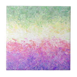 Trippy Groovy Boho Abstract Genderdoe Pride Flag Tile