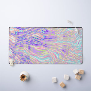 Trippy Groovy Colourful Blobs Digital Abstract Art Desk Mat