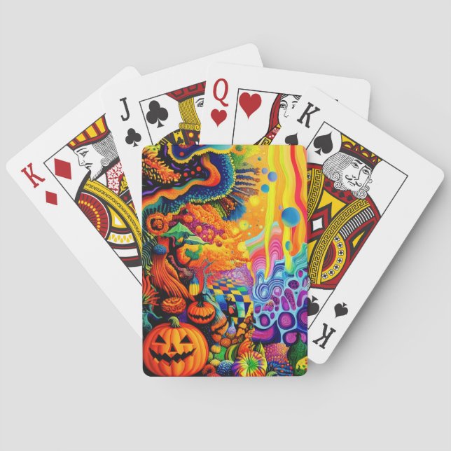 Trippy Halloween Playing Cards (Back)