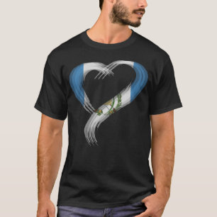 Trippy heart I love Guatemala Guatemalan flag Edm  T-Shirt