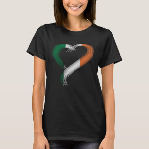 Trippy heart I love Ireland flag Edm raves techno T-Shirt