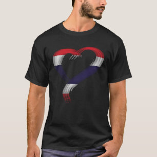 Trippy heart I love Thailand Thai flag Edm raves T-Shirt