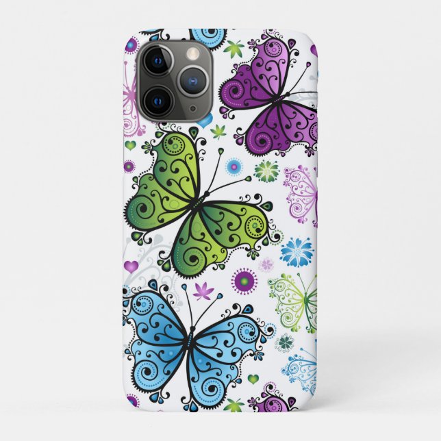Trippy Hippy Retro Butterfly Case-Mate iPhone Case (Back)