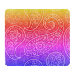 Trippy Hippy Retro Paisley Cutting Board