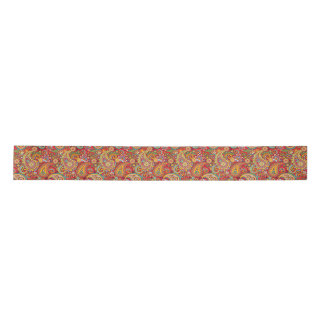 Trippy Hippy Retro Paisley Satin Ribbon