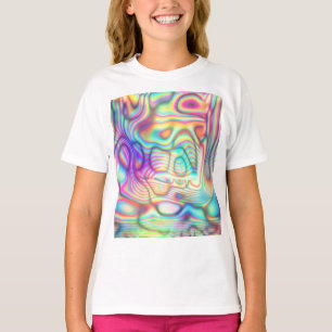  Trippy Holo   Holographic Print T-Shirt