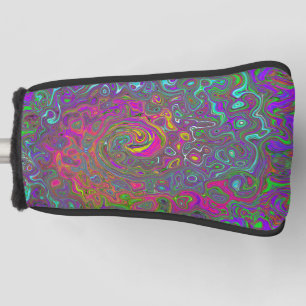 Trippy Hot Pink Abstract Retro Liquid Swirl Golf Head Cover