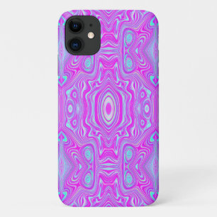 Trippy Hot Pink and Aqua Blue Abstract Pattern Case-Mate iPhone Case