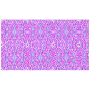 Trippy Hot Pink and Aqua Blue Abstract Pattern Tablecloth