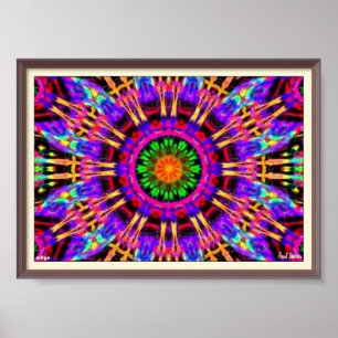 Trippy Kaleidoscopic Poster