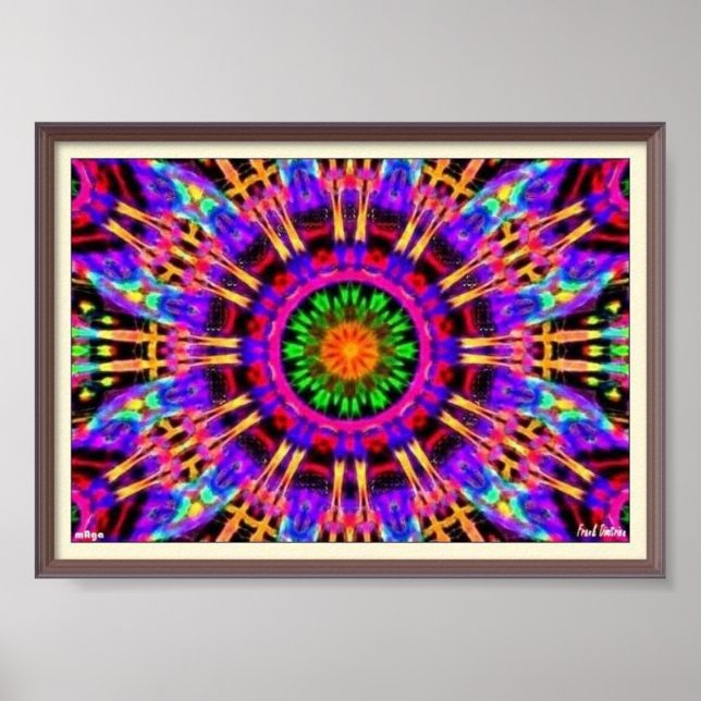 Trippy Kaleidoscopic Poster (Front)