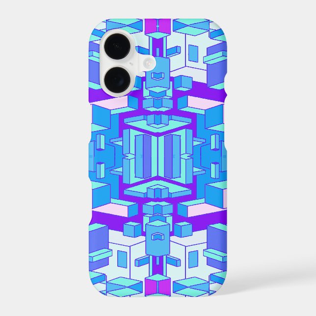 Trippy Lilac and Blue Phone Case (Back)
