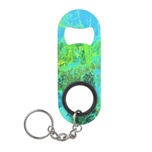 Trippy Lime Green and Blue Garden Landscape