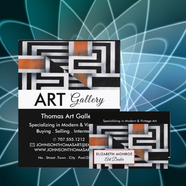 Trippy Maze Pattern, Art Dealer Business Card (Creator Uploaded)