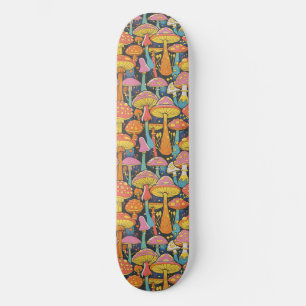 Trippy Mushroom Art Painting Skateboard