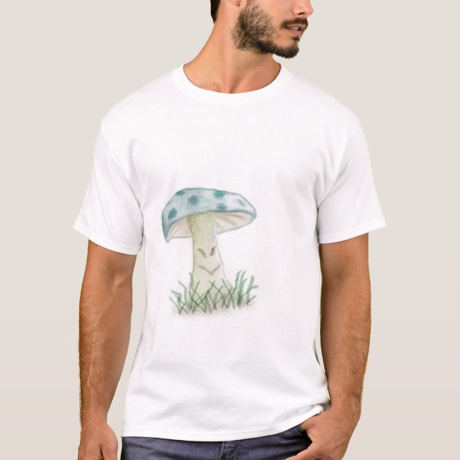 Trippy Mushroom with Face T-Shirt (Front)