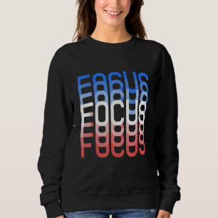 Trippy Optical Illusion Work hard Motivational Foc Sweatshirt