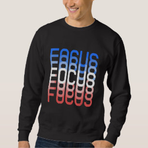Trippy Optical Illusion Work hard Motivational Foc Sweatshirt