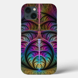 Trippy Patterned Colourful Abstract Fractal Art iPhone 13 Case