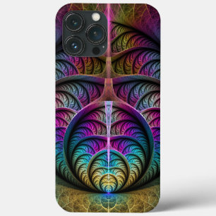 Trippy Patterned Colourful Abstract Fractal Art iPhone 13 Pro Max Case