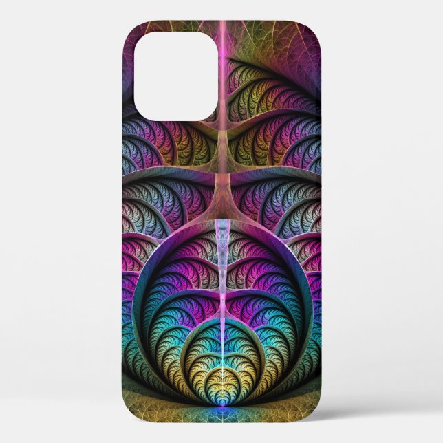 Trippy Patterned Colourful Abstract Fractal Art Case-Mate iPhone Case (Back)