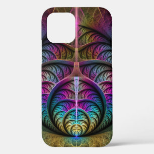 Trippy Patterned Colourful Abstract Fractal Art iPhone 12 Case