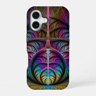 Trippy Patterned Colourful Abstract Fractal Art iPhone 16 Case