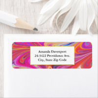 Trippy Pink and Orange Swirly Design