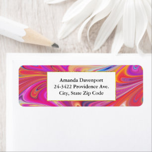 Trippy Pink and Orange Swirly Design