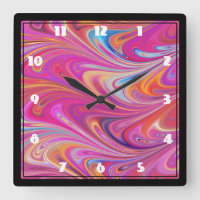Trippy Pink and Orange Swirly Design