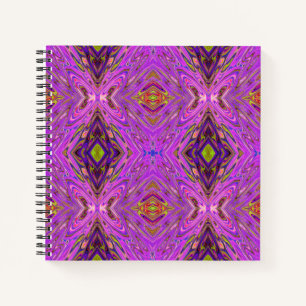 Trippy Pink and Purple Abstract Pattern Notebook