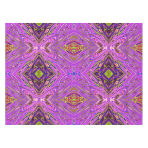 Trippy Pink and Purple Abstract Pattern Tablecloth