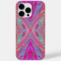 Trippy Pink, Aqua and Magenta Abstract Butterfly