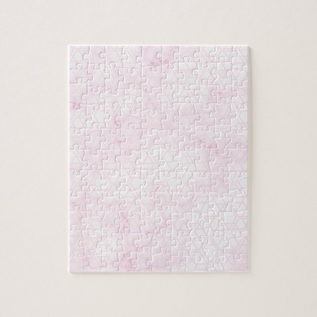 Trippy Pink Smokey Marble Geometrical Jigsaw Puzzle (Vertical)