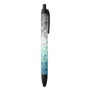 Trippy Pixelated Abstract Frayromantic Pride Flag Black Ink Pen