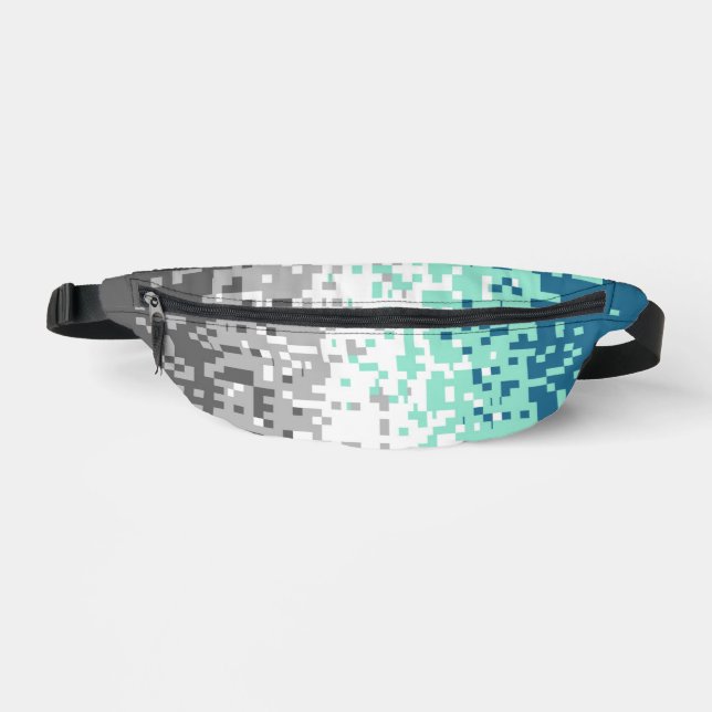 Trippy Pixelated Abstract Frayromantic Pride Flag  Bum Bags (Front)