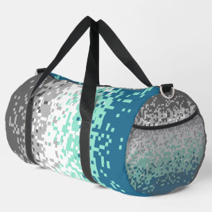 Trippy Pixelated Abstract Frayromantic Pride Flag  Duffle Bag